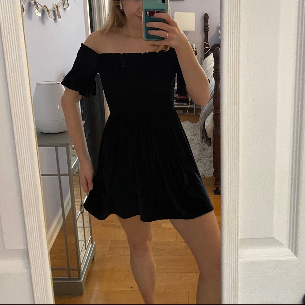 Urban Outfitters Black Velvet Dress